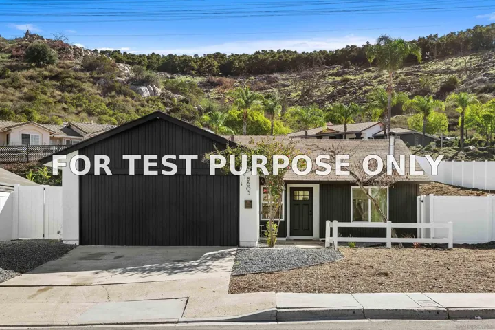 Demo/Test Data 8603 Cordial Road, El Cajon, Ca 92021