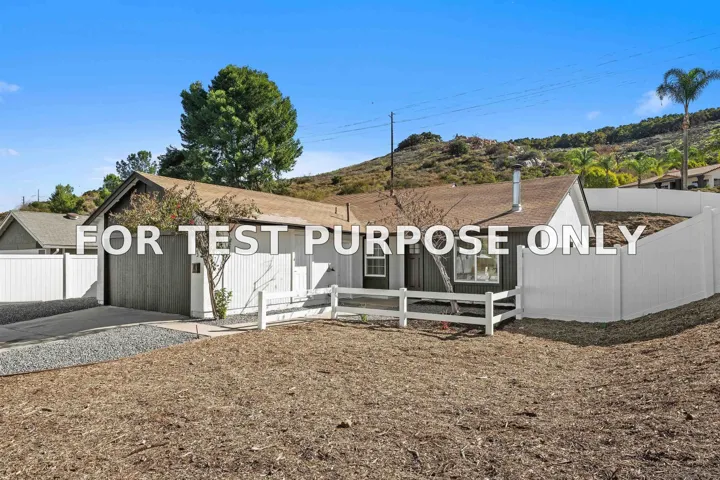 Demo/Test Data 8603 Cordial Road, El Cajon, Ca 92021
