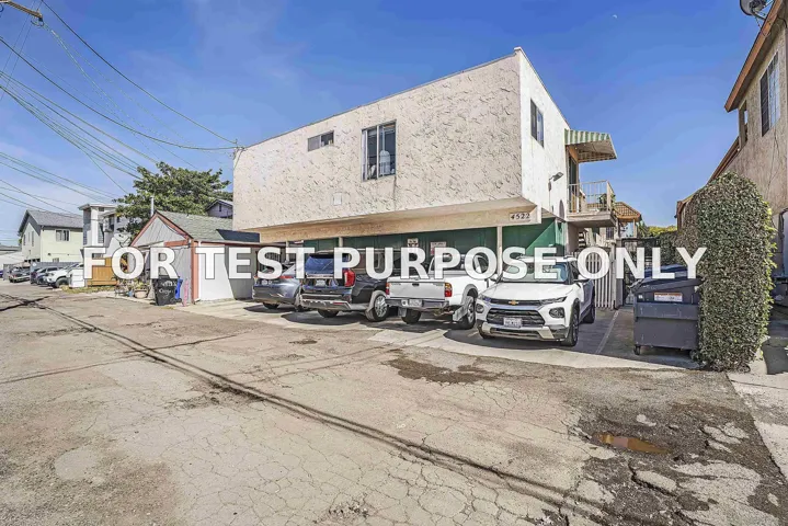 Demo/Test Data 4522 Oregon St, San Diego, Ca 92116