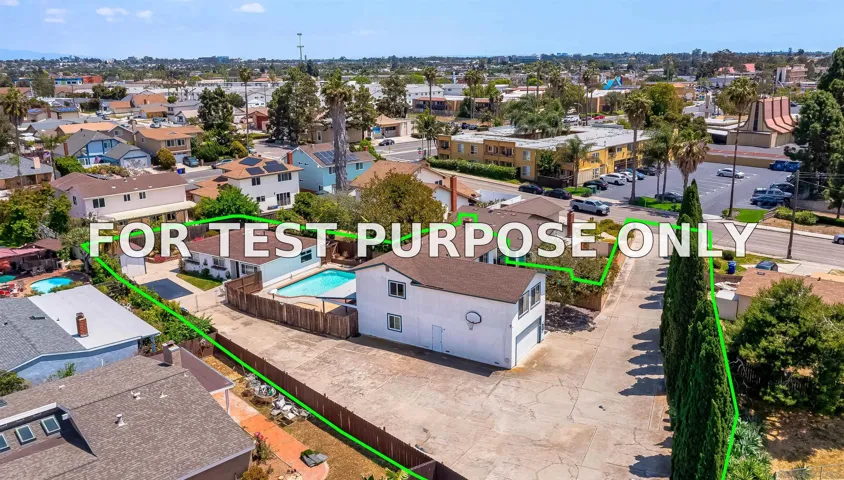Demo/Test Data 5676 Chateau Dr, San Diego, Ca 92117