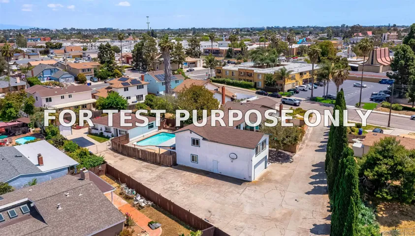 Demo/Test Data 5676 Chateau Dr, San Diego, Ca 92117