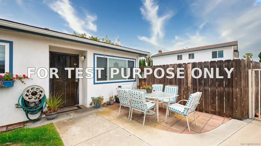 Demo/Test Data 5676 Chateau Dr, San Diego, Ca 92117