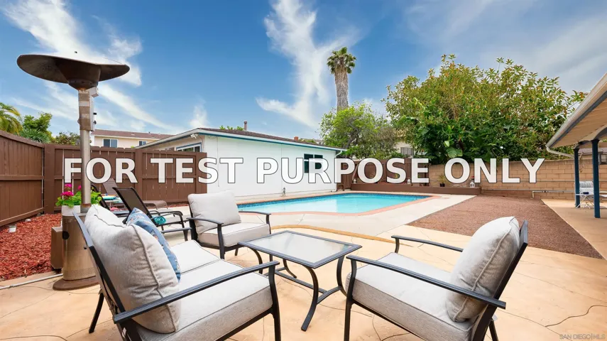 Demo/Test Data 5676 Chateau Dr, San Diego, Ca 92117