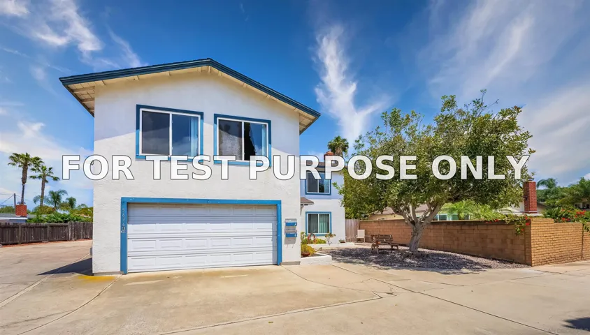 Demo/Test Data 5676 Chateau Dr, San Diego, Ca 92117