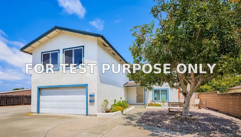 Demo/Test Data 5676 Chateau Dr, San Diego, Ca 92117