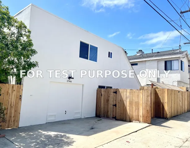 Demo/Test Data 1746 Oliver Avenue, San Diego, Ca 92109