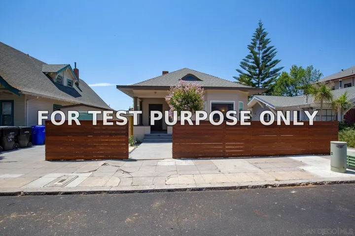 Demo/Test Data 942 23rd St, San Diego, Ca 92102