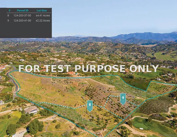Demo/Test Data 0000 Dos Lomas 6 Unit 6, Bonsall, Ca 92003