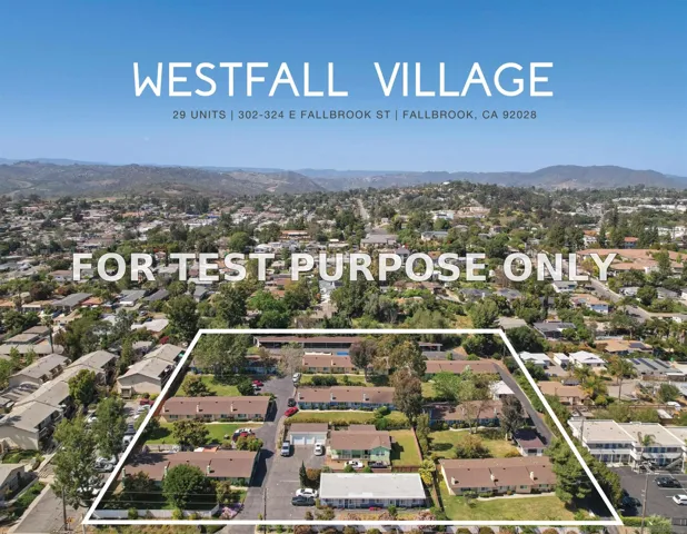 Demo/Test Data 302 E Fallbrook St, Fallbrook, Ca 92028