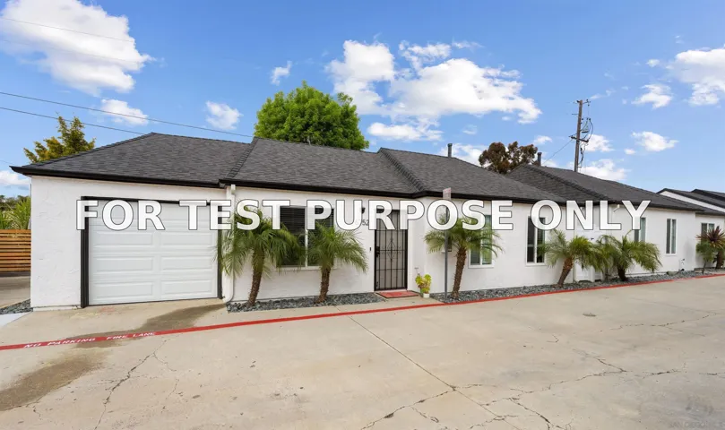 Demo/Test Data 6752-6770 Solita Avenue, San Diego, Ca 92115