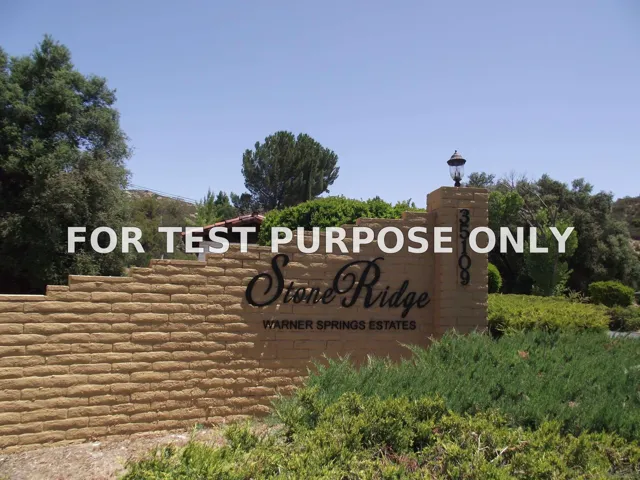 Demo/Test Data 35109 Highway 79 Unit Spc #102 / Unit #101, Warner Springs, Ca 92086