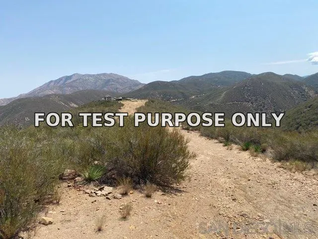 Demo/Test Data 0 Highway 78 Unit 5, Julian, Ca 92036