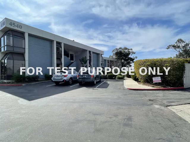 Demo/Test Data 4540 Kearny Villa Rd Ste 223, San Diego, Ca 92123