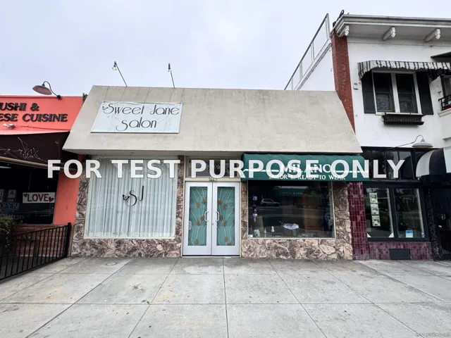 Demo/Test Data 1443 University Ave, San Diego, Ca 92103