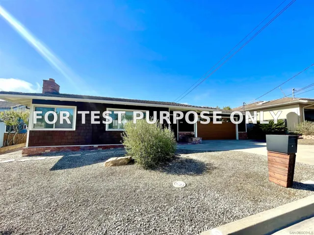 Demo/Test Data 5556 Ladybird Lane, La Jolla, Ca 92037