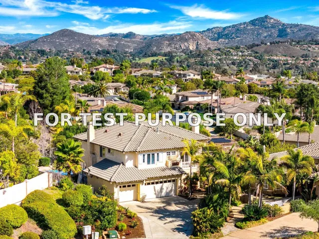 Demo/Test Data 3176 Via Montaneta, Escondido, Ca 92029