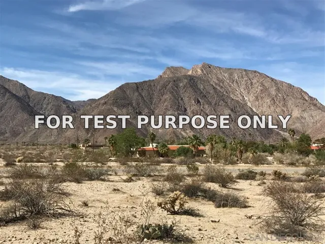 Demo/Test Data 196 Verbena Dr Unit 196, Borrego Springs, Ca 92004