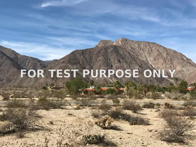 Demo/Test Data 196 Verbena Dr Unit 196, Borrego Springs, Ca 92004