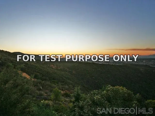 Demo/Test Data 000 Coronado Hills Drive Unit Sec 24-12-3w Neq That Por Of Par D Per Pm11015 In, San Marcos, Ca 92078