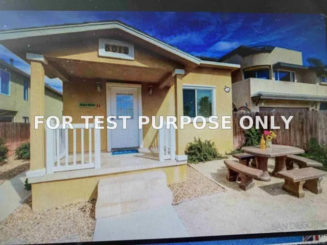Demo/Test Data 5012 Del Monte Avenue, San Diego, Ca 92107