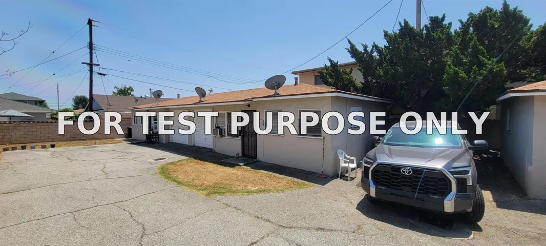Demo/Test Data 5558 Sultana Ave., Temple City, Ca 91780