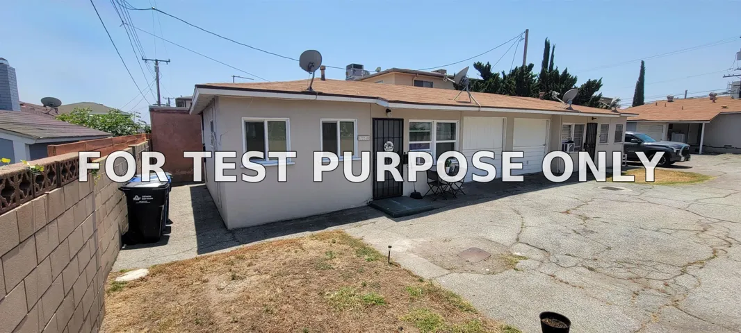 Demo/Test Data 5558 Sultana Ave., Temple City, Ca 91780