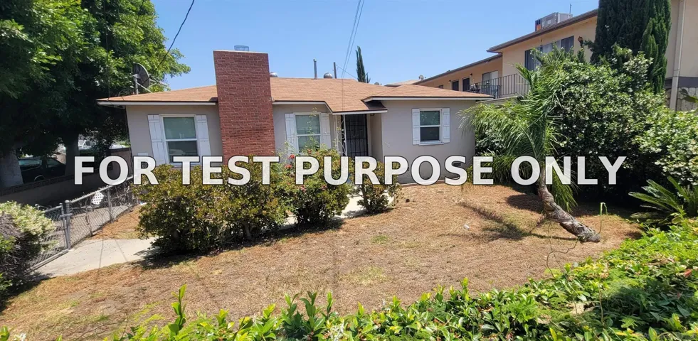 Demo/Test Data 5558 Sultana Ave., Temple City, Ca 91780
