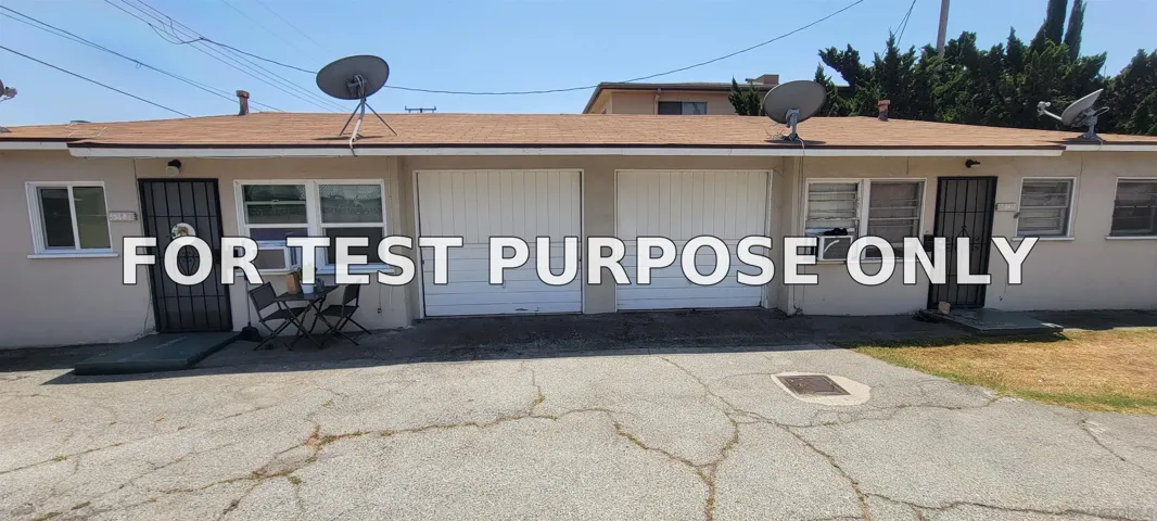 Demo/Test Data 5558 Sultana Ave., Temple City, Ca 91780
