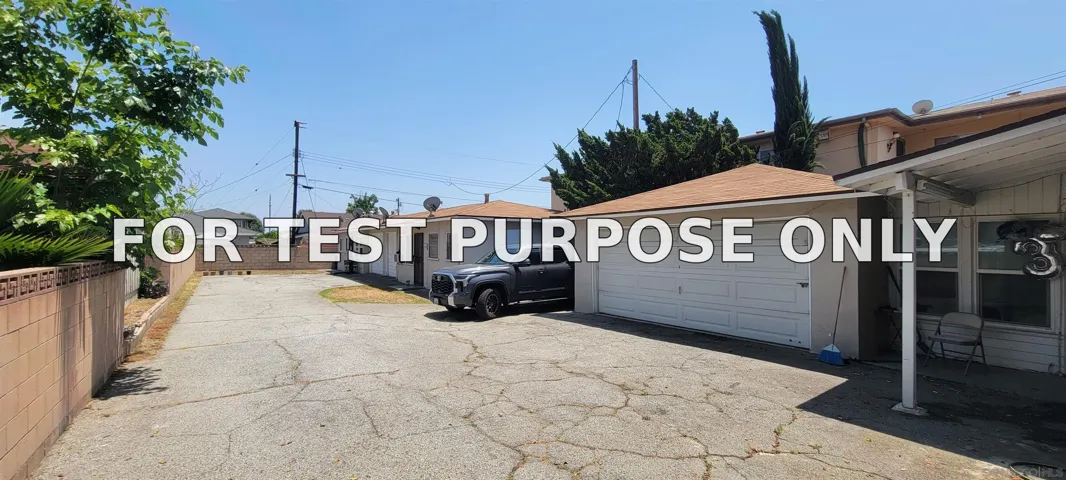 Demo/Test Data 5558 Sultana Ave., Temple City, Ca 91780