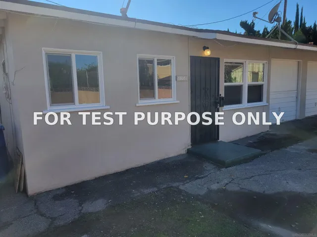 Demo/Test Data 5558 Sultana Ave., Temple City, Ca 91780