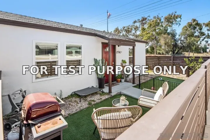Demo/Test Data 2737-2741 1/2 G Street, San Diego, Ca 92102