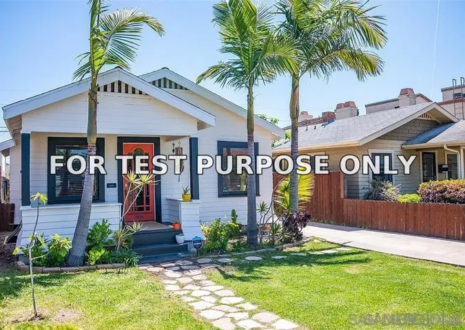 Demo/Test Data 4777 35th St, San Diego, Ca 92116