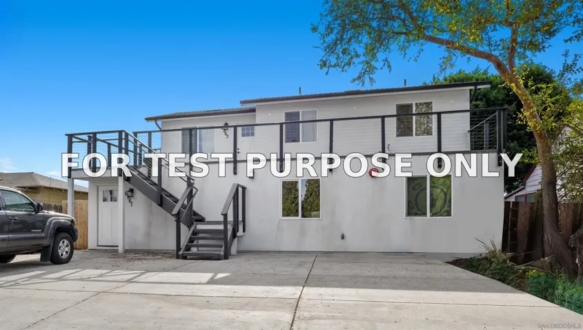 Demo/Test Data 6965 Saranac Street, San Diego, Ca 92115