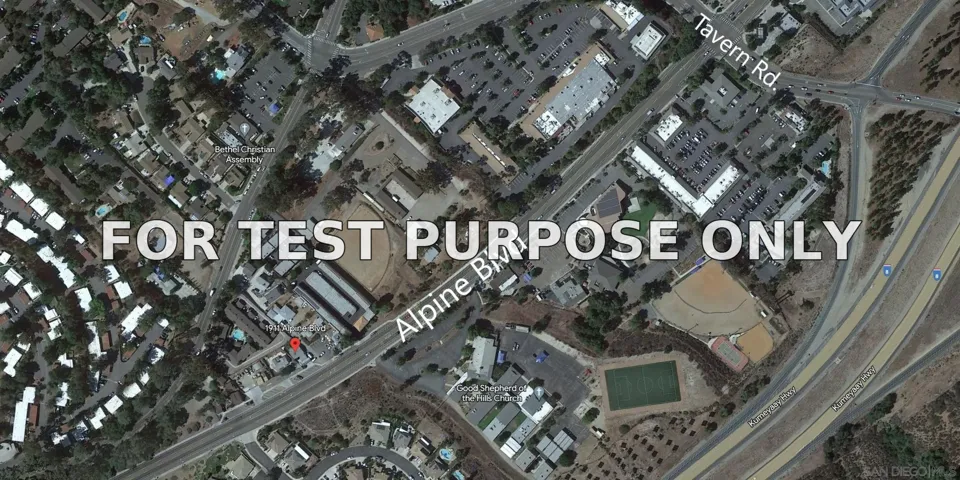Demo/Test Data 1911-13 Alpine Blvd, Alpine, Ca 91901