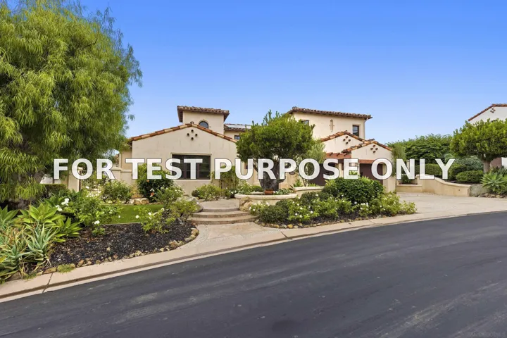 Demo/Test Data 16647 Riding High Way, San Diego, Ca 92127
