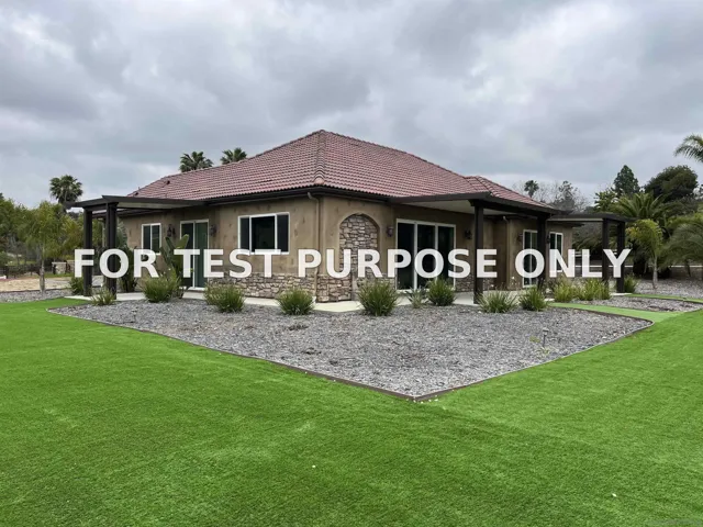 Demo/Test Data 8191 Artesian Road, San Diego, Ca 92127