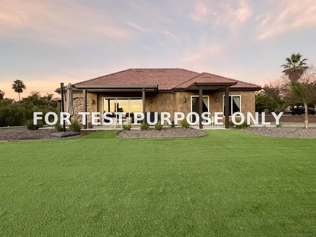 Demo/Test Data 8191 Artesian Road, San Diego, Ca 92127
