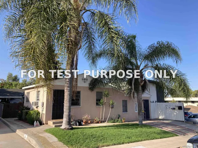 Demo/Test Data 3071-73 Hawthorn St, San Diego, Ca 92104
