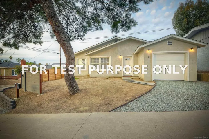 Demo/Test Data 2932 Menlo Ave, San Diego, Ca 92105