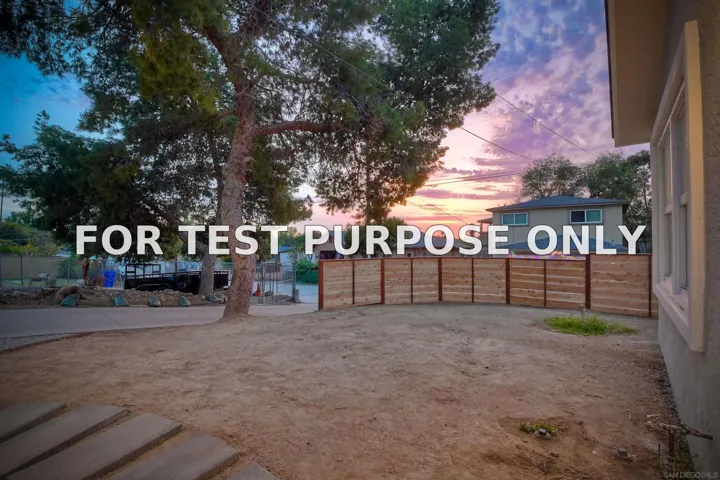 Demo/Test Data 2932 Menlo Ave, San Diego, Ca 92105