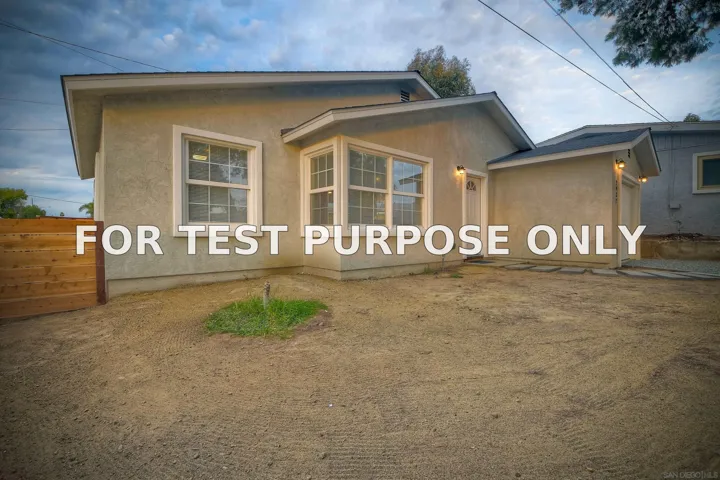 Demo/Test Data 2932 Menlo Ave, San Diego, Ca 92105