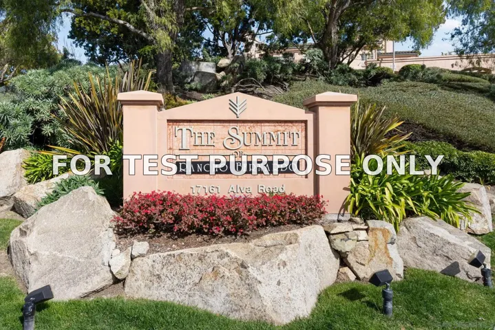 Demo/Test Data 17161 Alva Rd Unit 1518, San Diego, Ca 92127