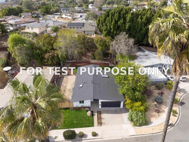 Demo/Test Data 5644 Bromley Way, San Diego, Ca 92120