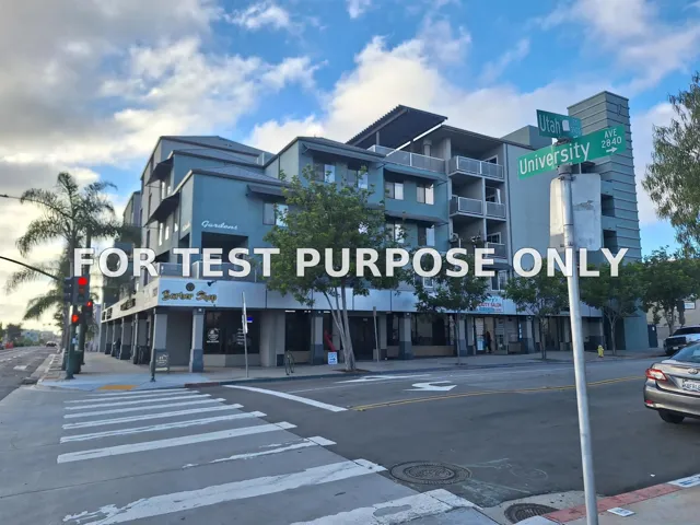 Demo/Test Data 2828 University Avenue, San Diego, Ca 92104