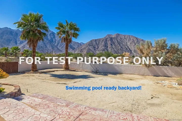 Demo/Test Data 341 Ocotillo Cir, Borrego Springs, Ca 92004