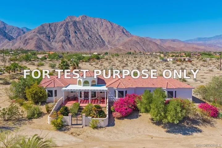 Demo/Test Data 341 Ocotillo Cir, Borrego Springs, Ca 92004