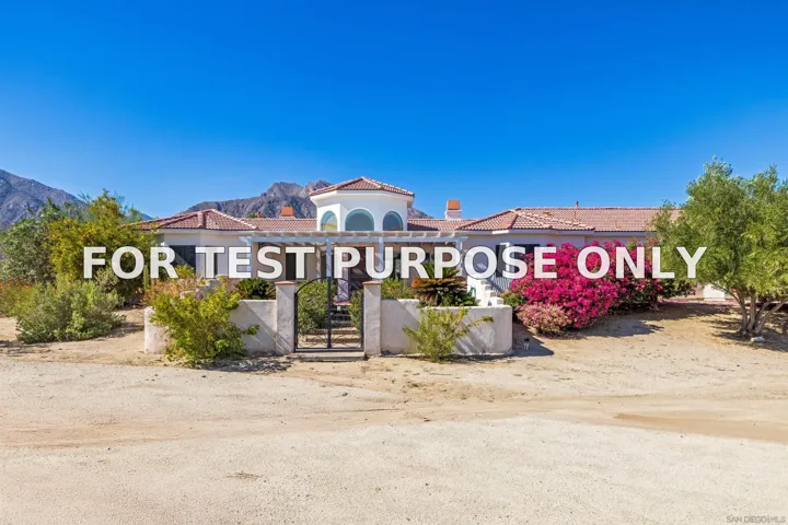 Demo/Test Data 341 Ocotillo Cir, Borrego Springs, Ca 92004