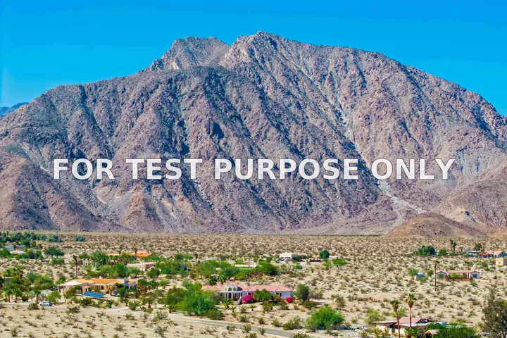 Demo/Test Data 341 Ocotillo Cir, Borrego Springs, Ca 92004
