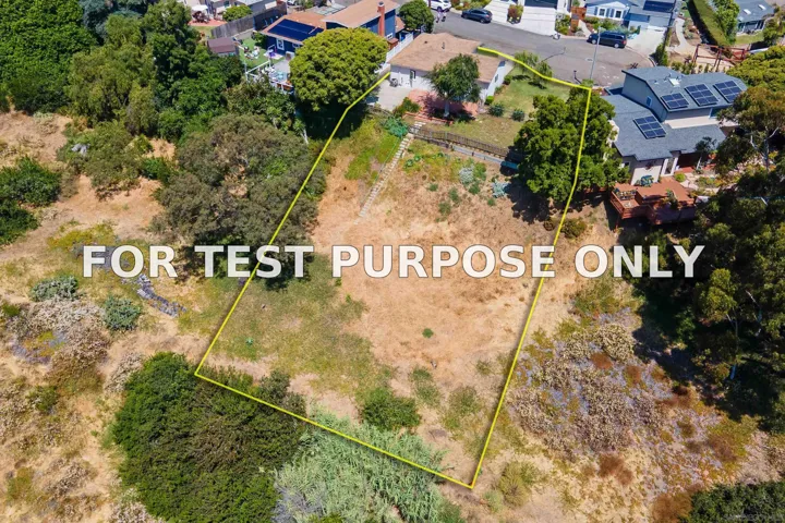 Demo/Test Data 3607 Oleander Drive, San Diego, Ca 92106