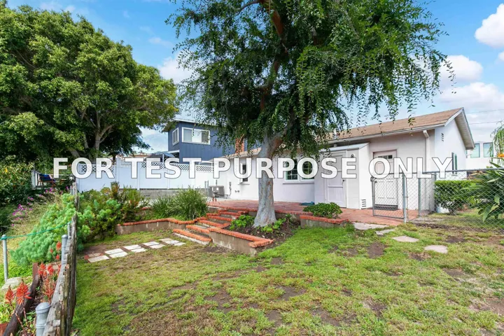 Demo/Test Data 3607 Oleander Drive, San Diego, Ca 92106